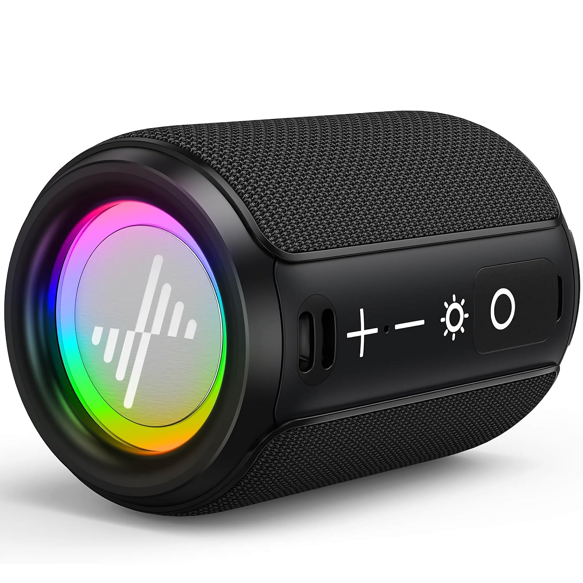 F20 RGB LED Wireless Speaker, Portable Blueooth Speaker with TWS, IPX5 Waterproof, LED Lights, TF Card Slot for Home, Travel, Parties, Beach (Black) F20 RGB LED Wireless Speaker, Portable Blueooth Speaker with TWS, IPX5 Waterproof, LED Lights, TF Card Slot for Home, Travel, Parties, Beach (Black)